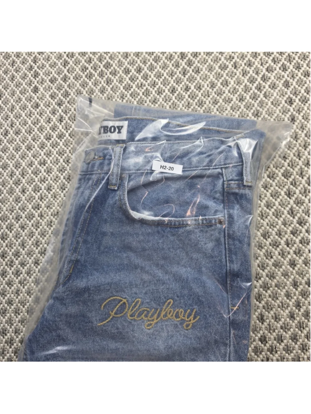 Playboy x PacSun Embroidered Slim Jeans Men’s 32x32 Blue Denim Bunny Logo Y2K